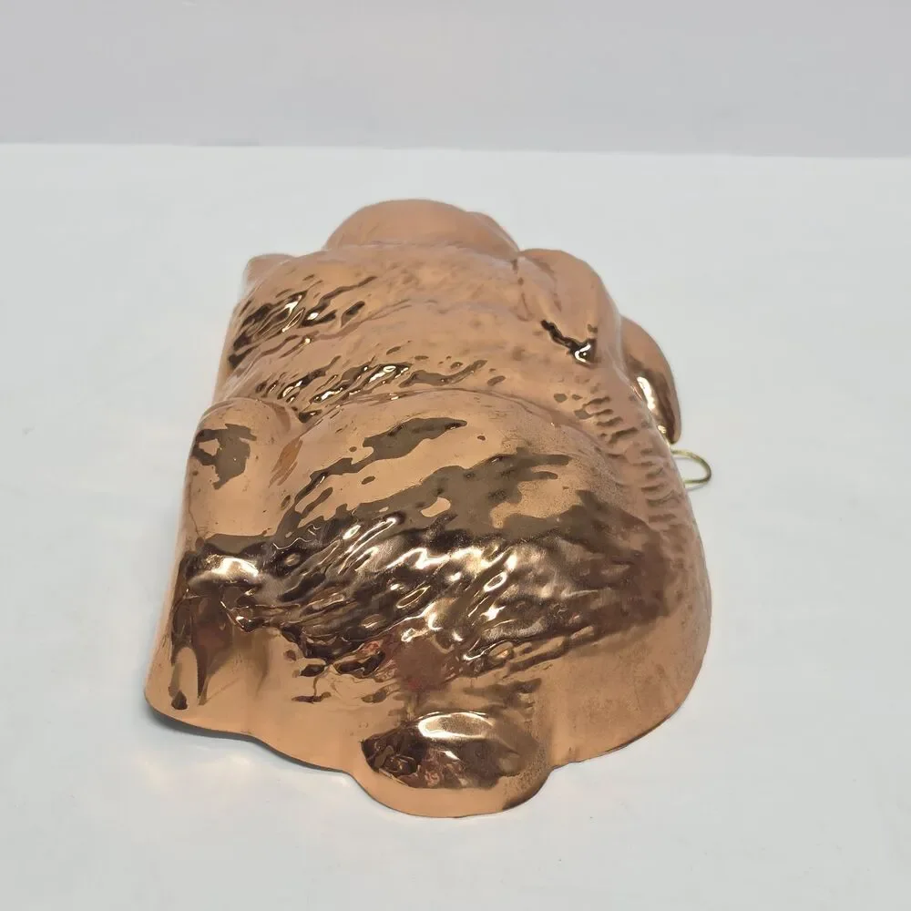 Vintage Copper Bunny Rabbit Jello Mold Kitchen Wall Hanging Decor Korea